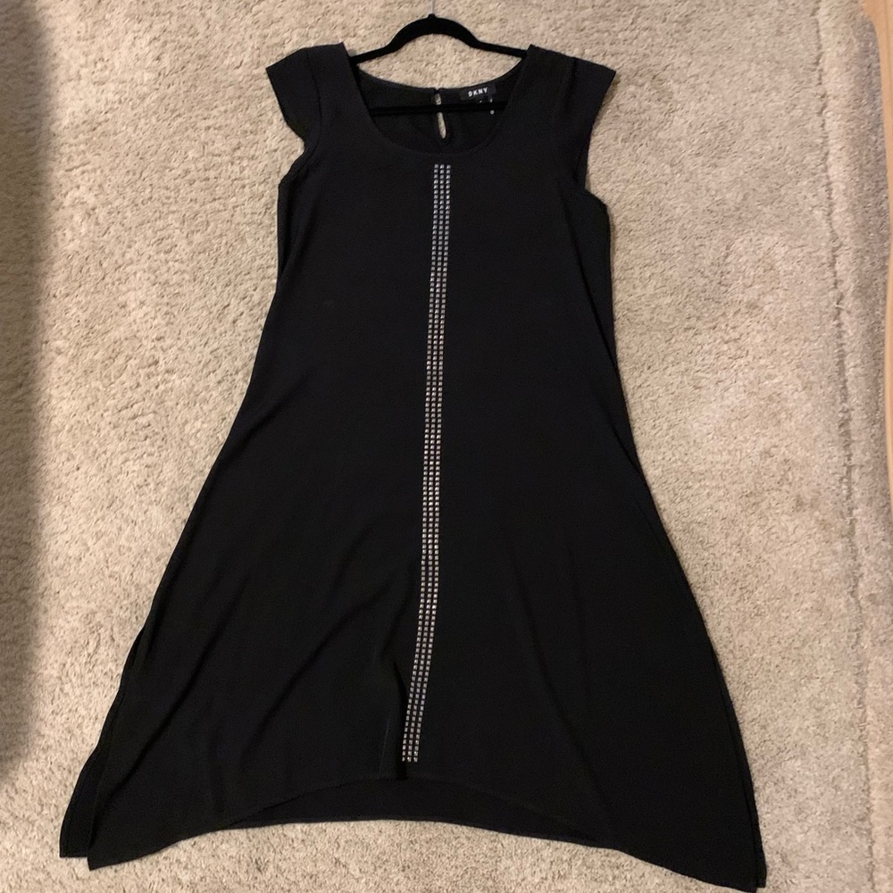 Studded flowy asymmetrical dress